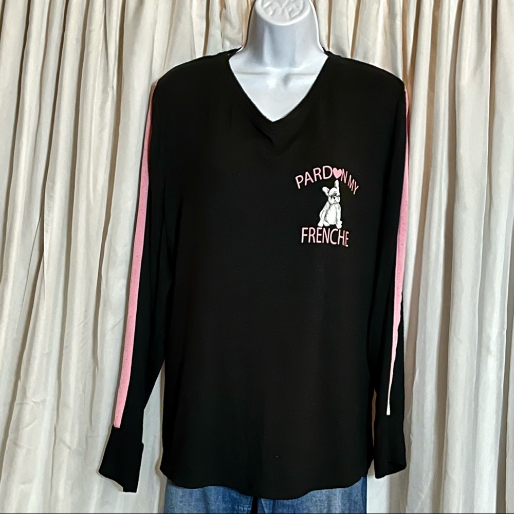 Lane Bryant Livi Lounge Wear Top Size 18/20, Black